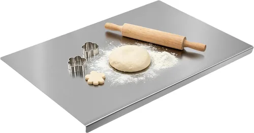 Miniatura 10 de Tabla de cortar de acero inoxidable con labio, tabla de cortar de cocina para cortar carne, verduras y frutas, 16 × 12 × 0.8 pulgadas