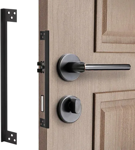 Miniatura 7 de Placa Protectora del Pestillo de Puerta, Protector de Seguridad para Puerta de Apertura Externa, Protector del Pestillo de Puerta, Cubierta