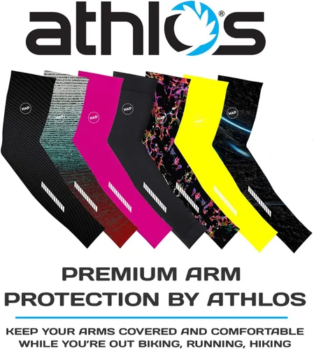 Miniatura 2 de athlos - Calentadores de brazos para ciclismo, correr y protección solar - Para hombres y mujeres