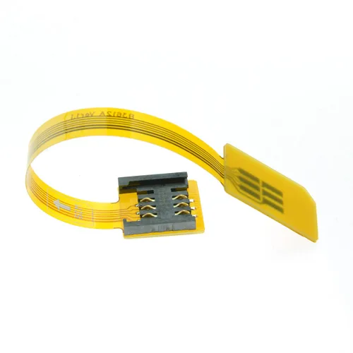 cablecc GSM CDMA estándar UIM SIM Card Kit macho a hembra extensión suave plana FPC cable extensor 3.9 in