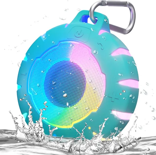 HEYSONG Altavoz Bluetooth impermeable para ducha, duradero y portátil con sonido claro, ideal para ducha, piscina, playa y kayak, gran regalo para
