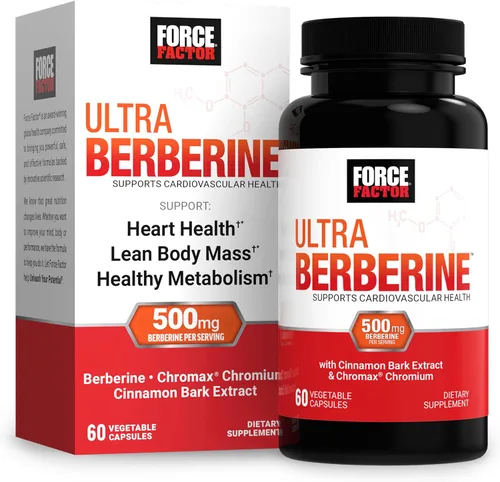 Miniatura 14 de Force Factor Ultra Berberina Absorción Mejorada, con Canela de Ceilán, Dihidroberberina y Cromo, Absorción 5X, 2X Más Duradera, Promueve la Masa