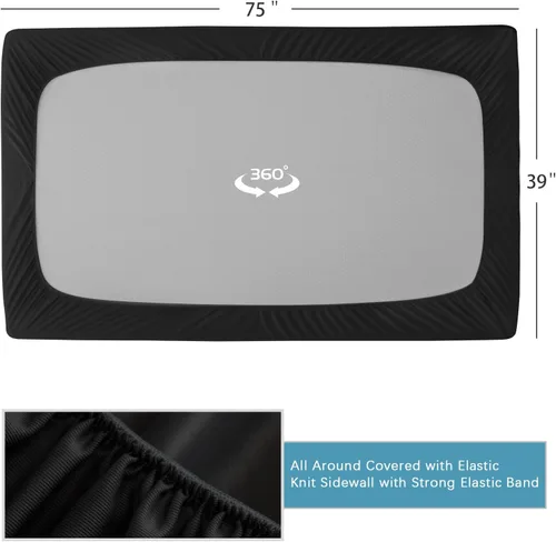 Miniatura 5 de Biloban Juego de sábanas ajustadas para cama individual de 2 piezas, solo sábanas ajustadas con bolsillo profundo de hasta 14 pulgadas, sábana