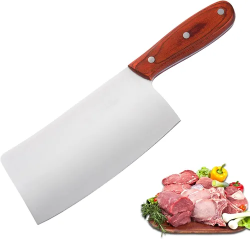 Miniatura 11 de TJ POP Cuchilla China de Chef, Cuchillo de Acero Inoxidable de 7.5 Pulgadas con Mango Ergonómico, Cuchillo de Cocina Ultra Afilado para Hogar
