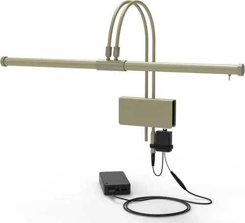 Miniatura 8 de Cocoweb - lámpara de piano de cola de LED de 22" en negro con acentos de níquel satinado y clip de atenuación - ajustable - LED - brillante - se