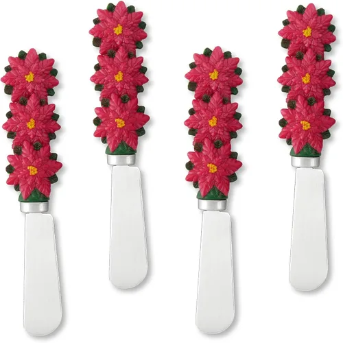 Miniatura 10 de Supreme Housewares Esparcidores de Queso con Diseño de Bastones de Caramelo, Mangos de Resina Pintados a Mano con Cuchillas de Acero Inoxidable