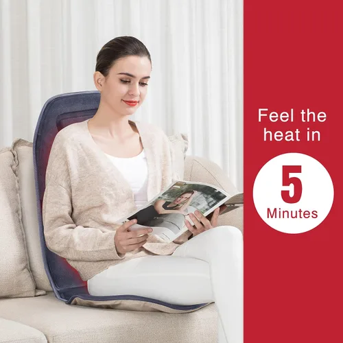 Miniatura 8 de COMFIER Masajeador de cuello inalámbrico y cojín de asiento de masaje