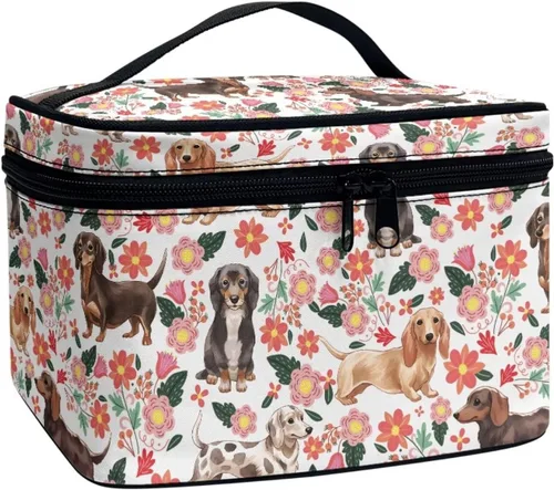 Miniatura 9 de JoyLamoria Bolsa de Maquillaje Portátil Bolsa de Cosméticos de Viaje Bolsa de Maquillaje con Gran Capacidad Bolsa con Cremallera, Aztec Southwestern