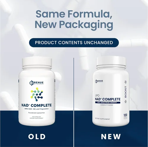 Miniatura 5 de RENUE by SCIENCE NAD+ Complete 120 cápsulas de suplemento de NAD liposomal con NMN, NR y trigonelina, 210 mg de NMN y 160 mg de NAD por porción