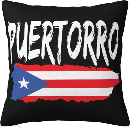Miniatura 12 de Fundas de almohada con bandera puertorriqueña, fundas de almohada decorativas de 18 x 18 pulgadas, funda de almohada para decoración al aire libre
