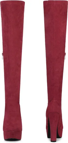 Miniatura 2 de Perphy Botas altas de tacón grueso sobre la rodilla para mujer