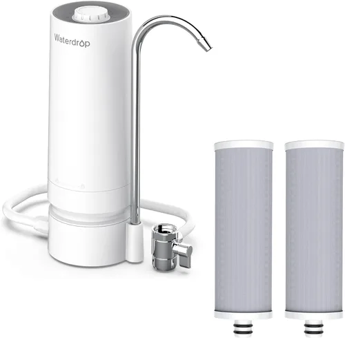 Miniatura 12 de Waterdrop Filtro de agua para grifo de fregadero, sistema de filtro de agua de encimera de 4000 galones y recordatorio de vida del filtro, reduce
