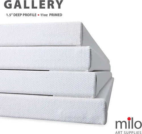 Miniatura 3 de milo Lienzo estirado para artista, 18 x 24 pulgadas, paquete de 4, perfil de galería de 1.5 pulgadas de grosor, lienzos grandes imprimados de 11