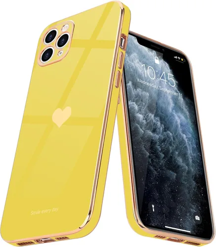 Miniatura 8 de Teageo Funda para iPhone 11 Pro Max para niñas y mujeres, lindo corazón de amor, cubierta trasera suave, protección completa elevada, protección