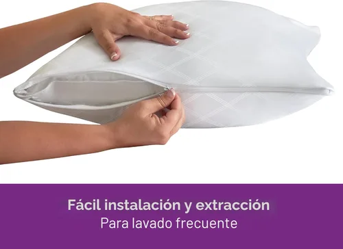 Miniatura 6 de Juego de 2 protectores de almohada AllerEase estándar/Queen – Equilibrio de temperatura, recomendado por alergólogos, protectores transpirables