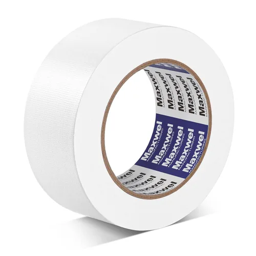 Cinta Adhesiva Blanca de Uso Pesado - 1.88 pulgadas x 35 yardas Impermeable Sin Residuos Cinta Adhesiva Fuerte Desgarrable para Uso Interior y Blanco