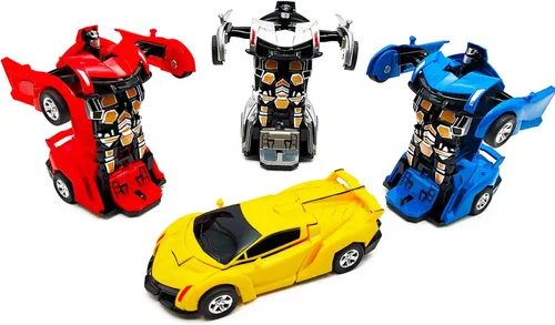 Miniatura 7 de CDDZSW Regalo para niños de 3 a 6 años de edad, autos transformadores para niños de 3 a 8 años, juguete de camión de fricción para niños y niñas