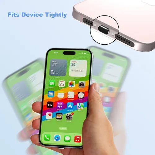 Miniatura 5 de Tapón antipolvo para iPhone, cubierta de altavoz para iPhone con kit de limpieza para iPhone 14 pro max/14 pro/14/13 pro max/13 pro max/13