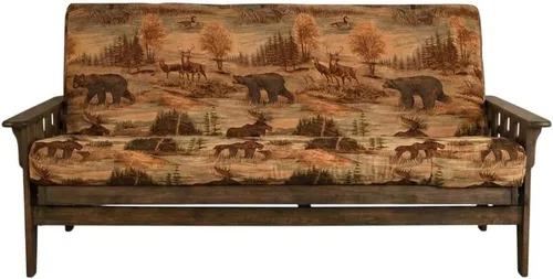 Kodiak Furniture Tucson - Juego de futón de tamaño completo con acabado en nogal rústico, canadiense