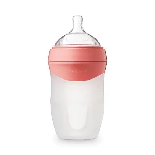 Miniatura 12 de Tiny Twinkle Biberón de silicona con agarre cómodo y pezón flexible suave, biberones suaves para recién nacidos y mayores (menta, 8 onzas)