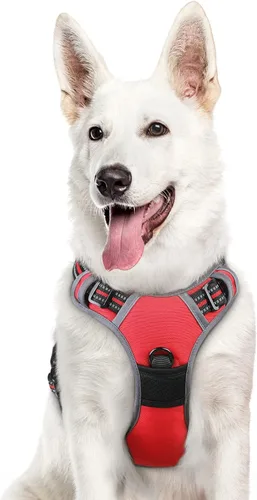 Miniatura 47 de Eagloo Arnés para perro pequeño, sin tirones, chaleco de servicio con tiras reflectantes y asa de control, ajustable y cómodo para caminar, arnés