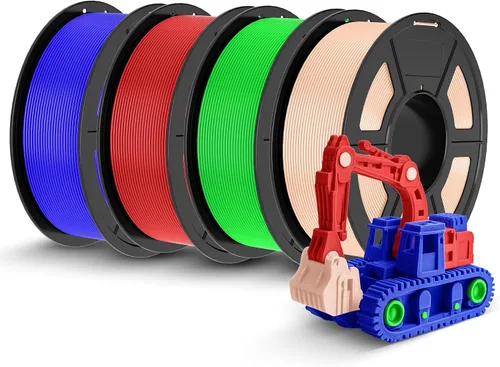 Miniatura 23 de TECBEARS Paquete de filamentos de ácido poliláctico (PLA), 8.82 oz/carrete, 16 colores, 8.8 lbs en total, Amarillo