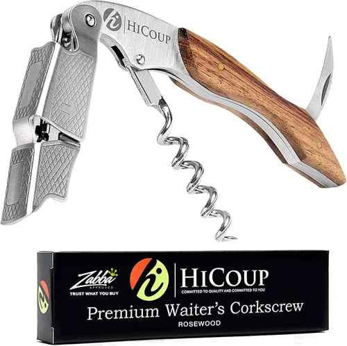 Miniatura 13 de Sacacorchos para camareros De HiCoup. Premium, todo-en-uno sacacorchos, abre botellas y cortador de lámina, Fine Ying Yang