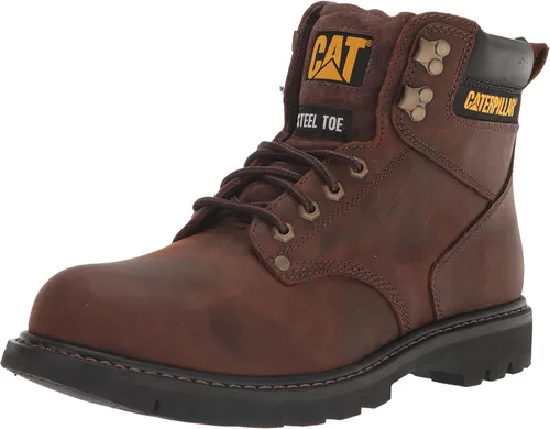 CAT Botas de trabajo Second Shift con punta de acero para hombre Marrón oscuro