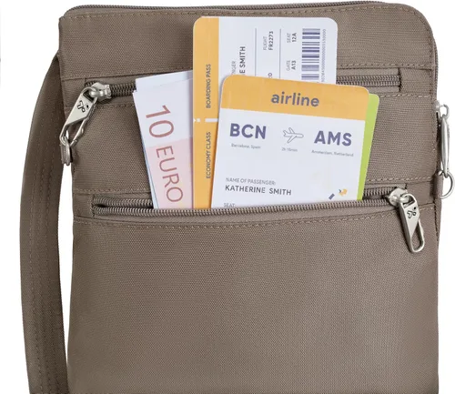Miniatura 70 de Travelon Bandolera clásica antirrobo con doble cremallera