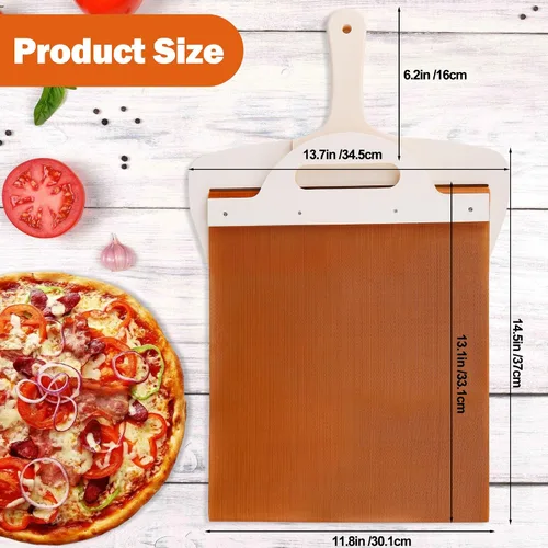 Miniatura 9 de XANGNIER Pala deslizante de pizza, la cáscara de pizza que transfiere perfectamente la pizza, pizza súper mágica, pala de pizza inteligente