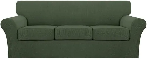 Miniatura 110 de Turquoize 2 fundas para sillas de sala de estar, funda de sofá con fundas de cojín individuales, funda de muebles para sillas (silla, beige biscotti)