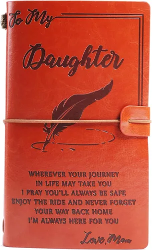 Miniatura 9 de Diario de cuero Live Laugh Love – Diario de tapa feliz, diario de viaje rellenable, encuadernado en cuero, cuaderno inspirador, cuaderno de bocetos