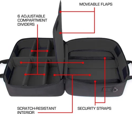 Miniatura 5 de USA Gear Bolsa de viaje para mezclador de DJ para Yamaha MG10XU, MG06X, Mackie Mix8 de 8 canales, Behringer Xenyx Q502USB, adaptadores, auriculares