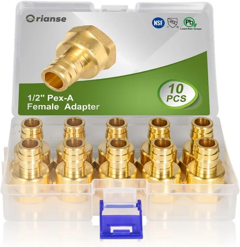 Miniatura 10 de Paquete de 2 adaptadores Pex-A hembra, 1 pulgada hembra NPT a 1 pulgada PEX-A latón expansión PEX-A accesorios PEX-A, latón sin plomo NSF/ANSI 61
