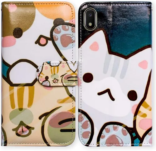 Miniatura 32 de Bcov Funda tipo cartera para Galaxy A10e, con diseño de bandera americana retro con tapa para Samsung Galaxy A10e Retro American Flag