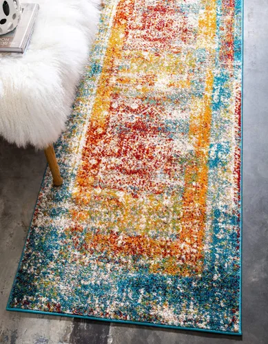 Miniatura 18 de Unique Loom - Alfombra estilo tradicional de Rosso Collection, Polipropileno, Azul (multi/blue)