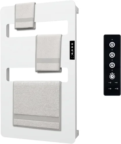 Miniatura 13 de Toallero térmico para baño, calentador de toallas con temporizador montado en la pared, calentador de toallas eléctrico, calentador de toallas