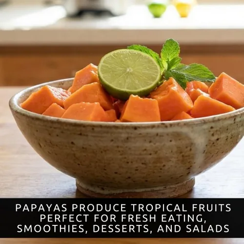 Miniatura 2 de 10 semillas de papaya enana para plantar, cultiva tu propio árbol frutal tropical en casa, patio o jardín - Sin OMG, de rápido crecimiento, frutas