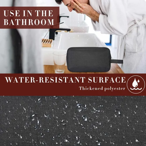 Miniatura 5 de Sweetude Neceser de 9 piezas para hombres y mujeres, resistente al agua, bolsa de afeitado plegable, bolsa de viaje para cosméticos, organizador