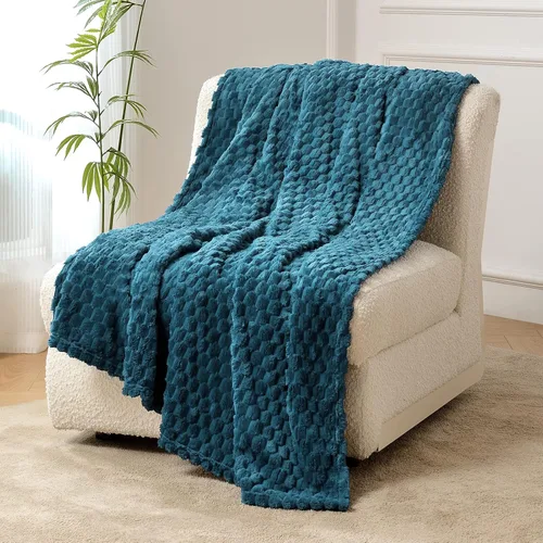 Miniatura 25 de FY FIBER HOUSE Manta de Vellón para Sofá 300GMS Súper Suave de Felpa Difusa Mantas y Cobijas para Sofá Cama Oficina, 40x50 Pulgadas, Beige