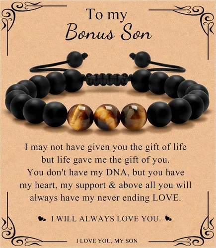 Miniatura 17 de Pulsera de regalos para hombres para papá hijo mi hombre novio marido hermano nieto abuelo papá bonus sobrino tío cumpleaños día del padre