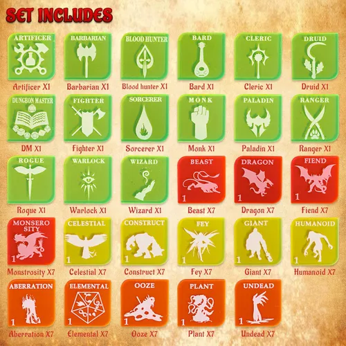 Miniatura 3 de CZYY D&D Juego de fichas de juego de mesa de fantasía RPG Hero y Monster Token de 112 piezas, perfecto para Calabozos, Dragones y Pathfinder