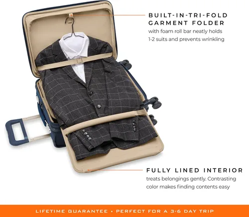 Miniatura 6 de Briggs & Riley Spinner, Azul Marino, 22-inch Baseline Essential Carry-On, Briggs & Riley Spinners de línea base