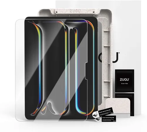 Miniatura 14 de ZUGU CASE Protector de pantalla para iPad Mini 6 y 7, A17 Pro (A2567, A2568, A2569), película de vidrio templado resistente a arañazos, protector