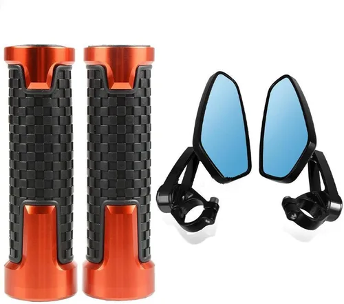 Accesorios - Espejo de motocicleta de 7/8 pulgadas, 0.866 in, empuñaduras de manubrio, espejos retrovisores laterales para Yamaha XT660 XT660R
