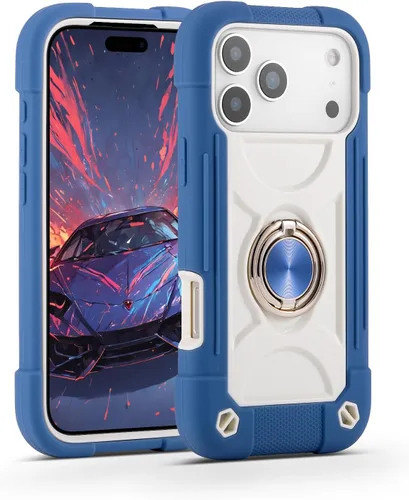 Miniatura 65 de MARKILL Funda compatible con iPhone Air de 6.5 pulgadas 2025 con soporte de anillo giratorio de 360 grados, protección contra caídas de grado
