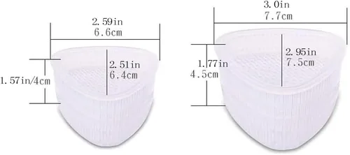 Miniatura 3 de Forma de molde triangular para sushi, herramienta de bricolaje, color blanco 2 piezas