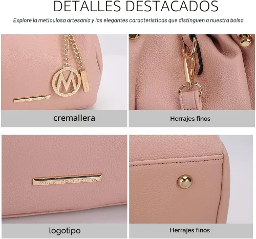 Miniatura 7 de MKF Collection Mia K - Bolso de mano para mujer, de piel vegana, con asa superior, bolso de mano