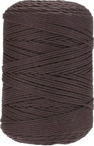 Miniatura 65 de Cuerda de macramé 4 mm x 328 yardas Natural Cuerda de algodón para macramé Cuerda de macramé colorida Cordón de algodón suave Suministros de macramé