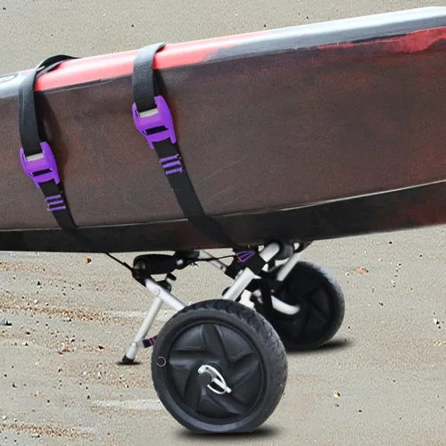Miniatura 6 de Carrito de kayak Canoa Paddleboard SUP Trolley Carrier con ruedas no planas 100LBS Capacidad